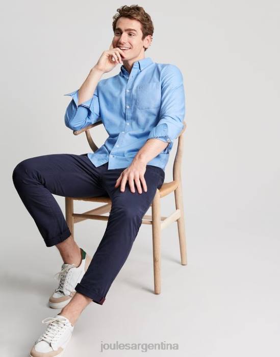 Joules camisa Oxford de corte clásico hombres azul vestir 64BB197