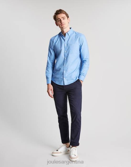 Joules camisa Oxford de corte clásico hombres azul vestir 64BB197