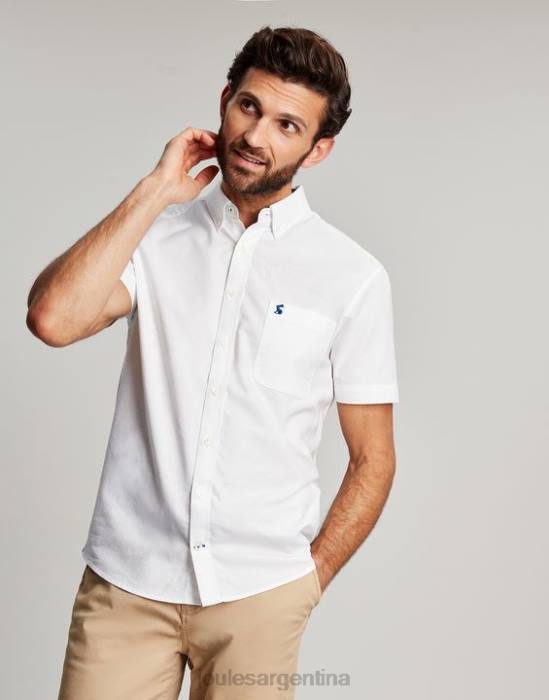Joules camisa Oxford de corte clásico hombres blanco vestir 64BB233