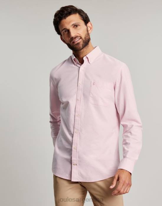 Joules camisa Oxford de corte clásico hombres rosa vestir 64BB235