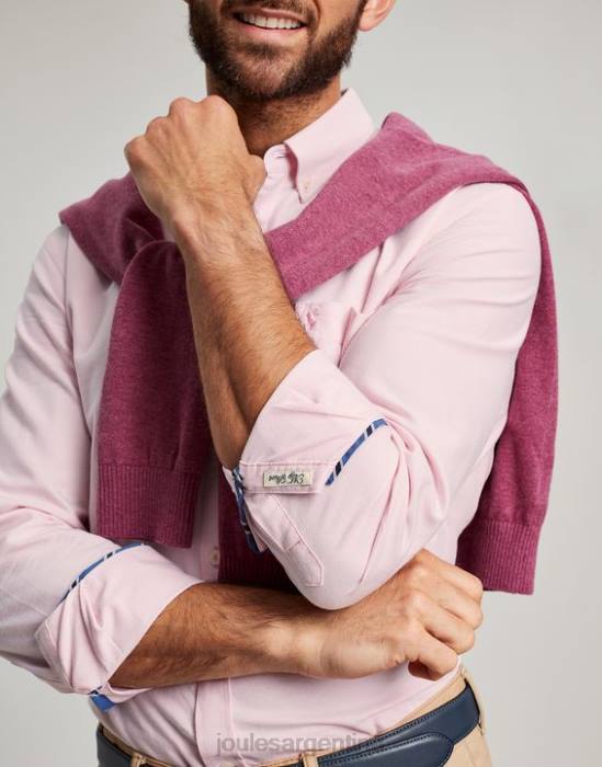 Joules camisa Oxford de corte clásico hombres rosa vestir 64BB235