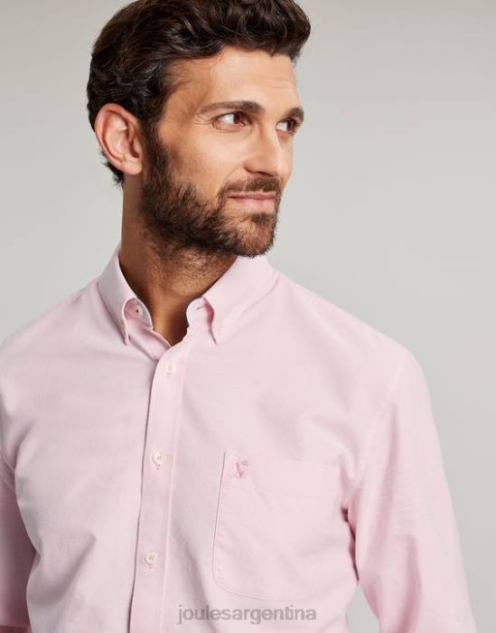 Joules camisa Oxford de corte clásico hombres rosa vestir 64BB235