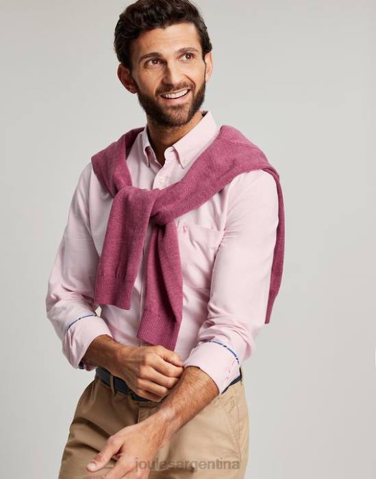 Joules camisa Oxford de corte clásico hombres rosa vestir 64BB235