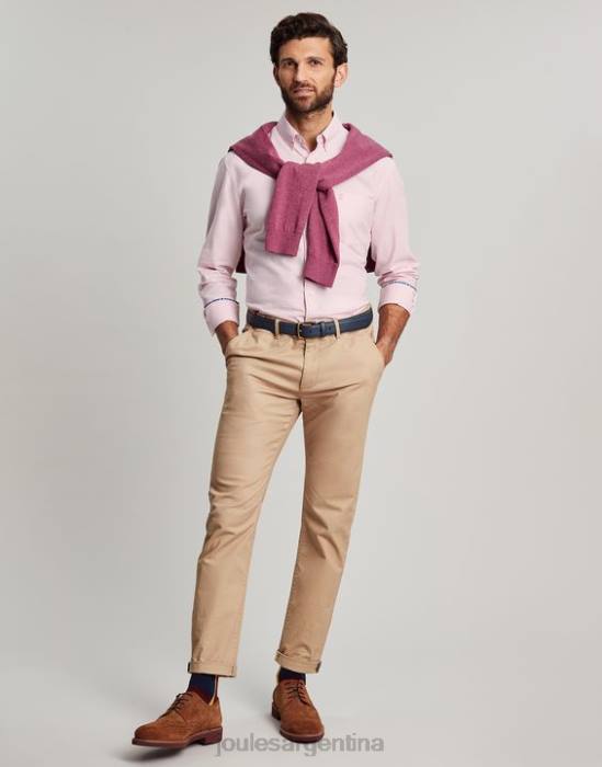 Joules camisa Oxford de corte clásico hombres rosa vestir 64BB235