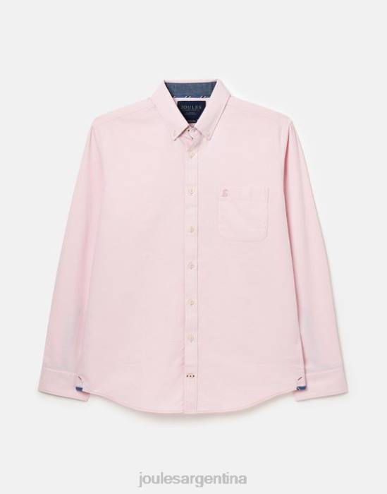 Joules camisa Oxford de corte clásico hombres rosa vestir 64BB235