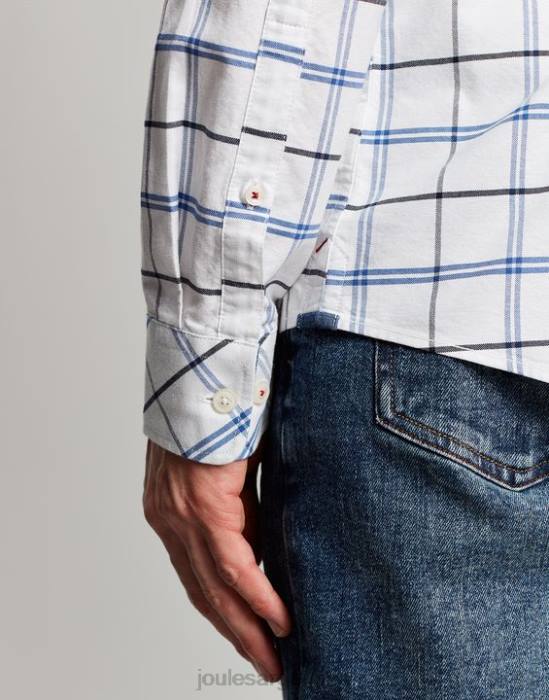 Joules camisa Welford de corte clásico a cuadros hombres cheque azul marino vestir 64BB239