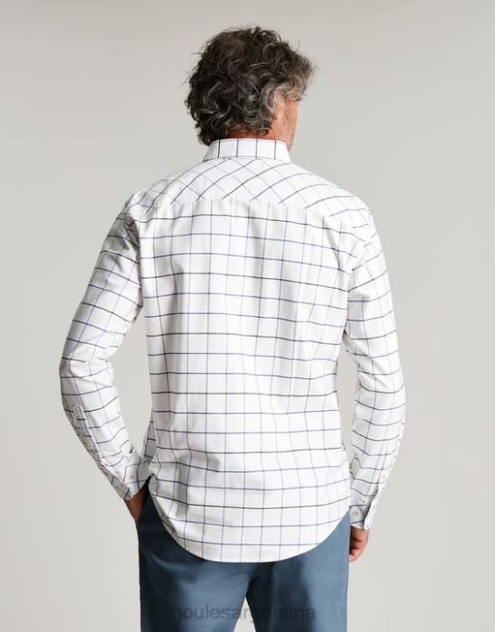Joules camisa Welford de corte clásico a cuadros hombres cheque blanco vestir 64BB174
