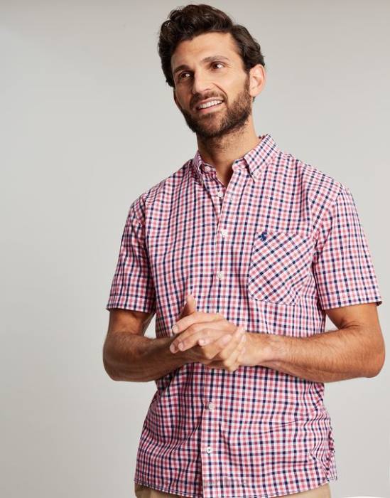 Joules camisa a cuadros de corte clásico wilson hombres cuadros vichy rosa marino vestir 64BB220