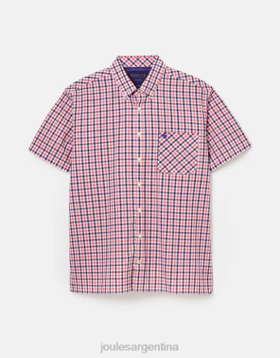 Joules camisa a cuadros de corte clásico wilson hombres cuadros vichy rosa marino vestir 64BB220