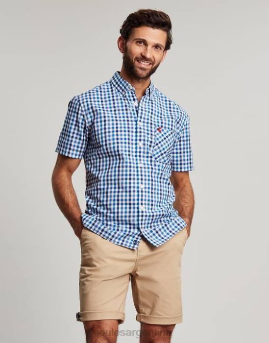 Joules camisa a cuadros de corte clásico wilson hombres guinga azul vestir 64BB242