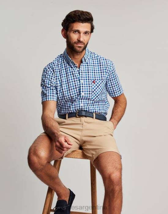 Joules camisa a cuadros de corte clásico wilson hombres guinga azul vestir 64BB242