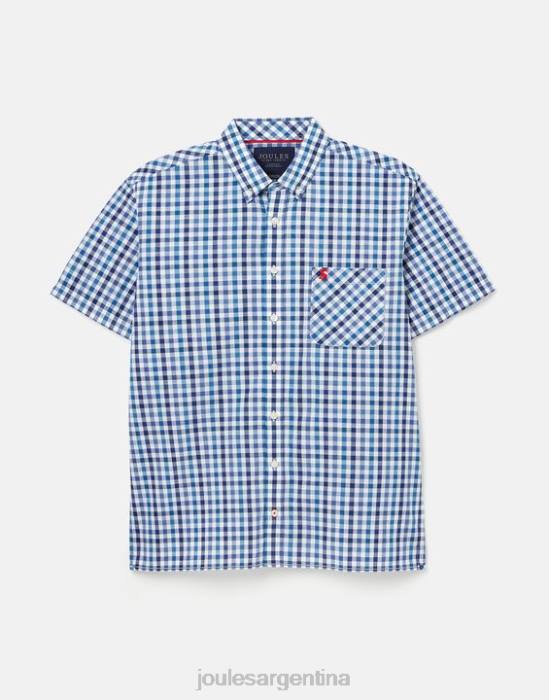 Joules camisa a cuadros de corte clásico wilson hombres guinga azul vestir 64BB242