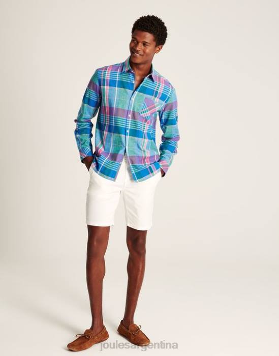 Joules camisa bayard de corte clásico hombres cheque rosa azul vestir 64BB223