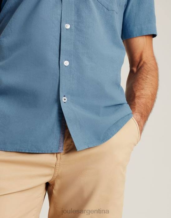 Joules camisa de lino rompedor hombres azul vestir 64BB228