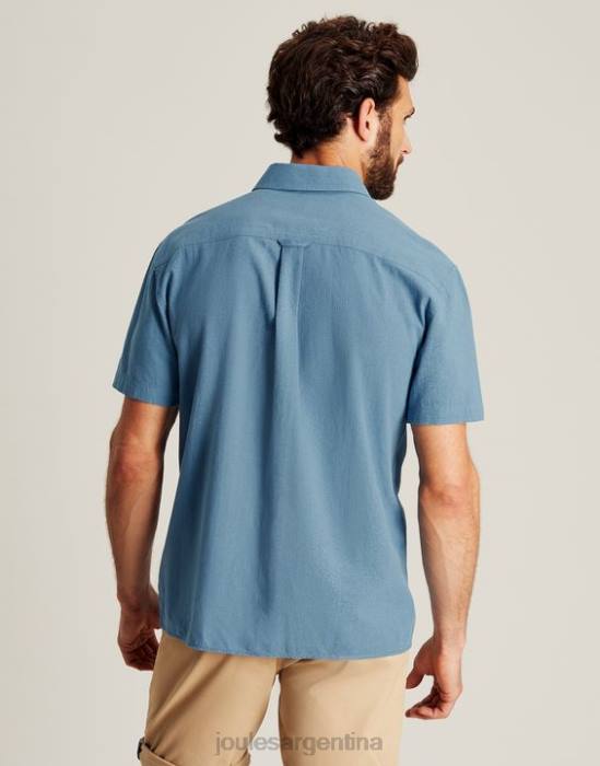 Joules camisa de lino rompedor hombres azul vestir 64BB228