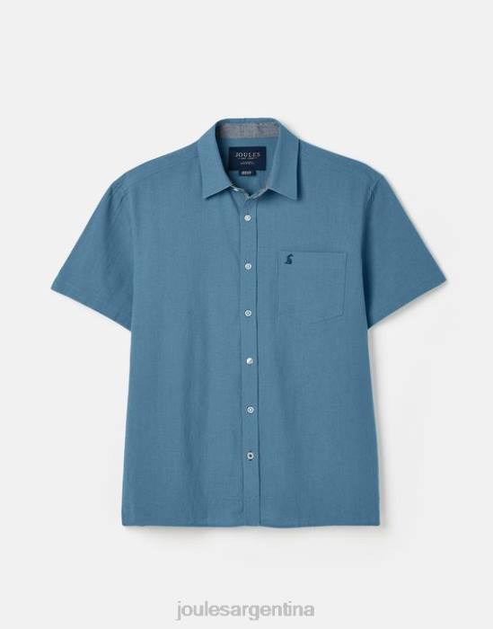 Joules camisa de lino rompedor hombres azul vestir 64BB228