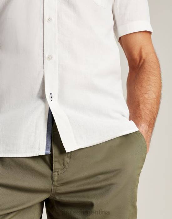Joules camisa de lino rompedor hombres blanco vestir 64BB219
