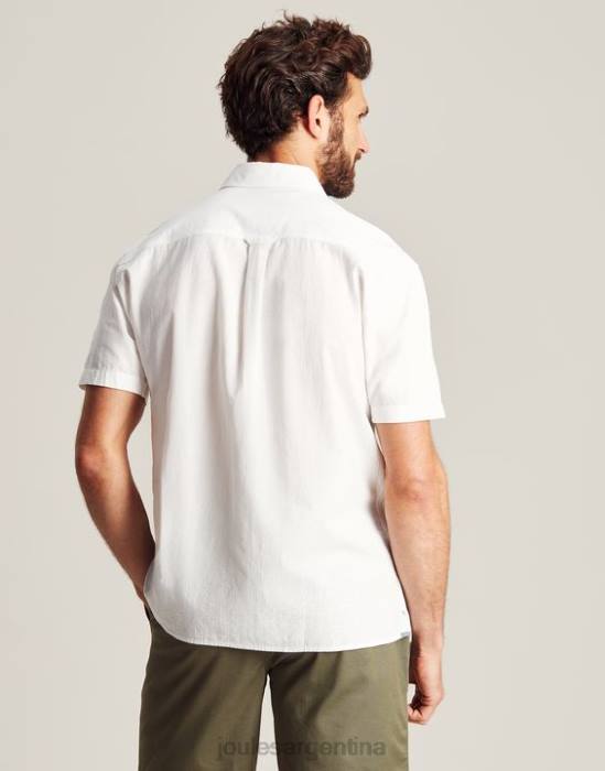 Joules camisa de lino rompedor hombres blanco vestir 64BB219