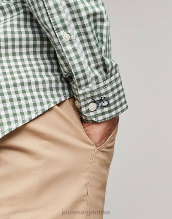 Joules camisa de popelina de corte clásico goodridge hombres guinga verde vestir 64BB225