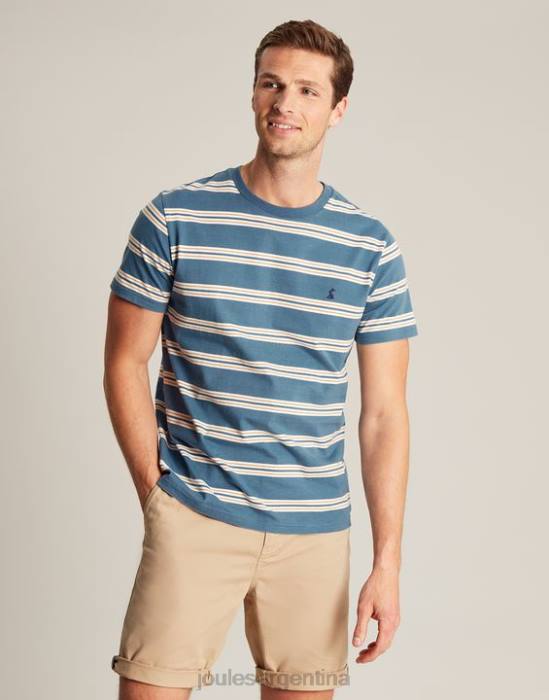 Joules camiseta a rayas del cobertizo del barco hombres raya azul dorada vestir 64BB210