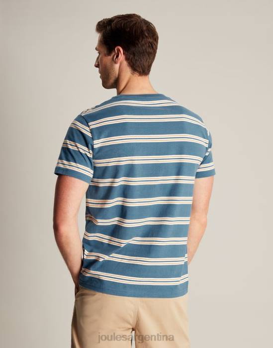 Joules camiseta a rayas del cobertizo del barco hombres raya azul dorada vestir 64BB210