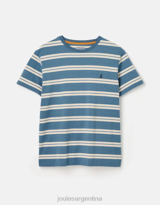 Joules camiseta a rayas del cobertizo del barco hombres raya azul dorada vestir 64BB210