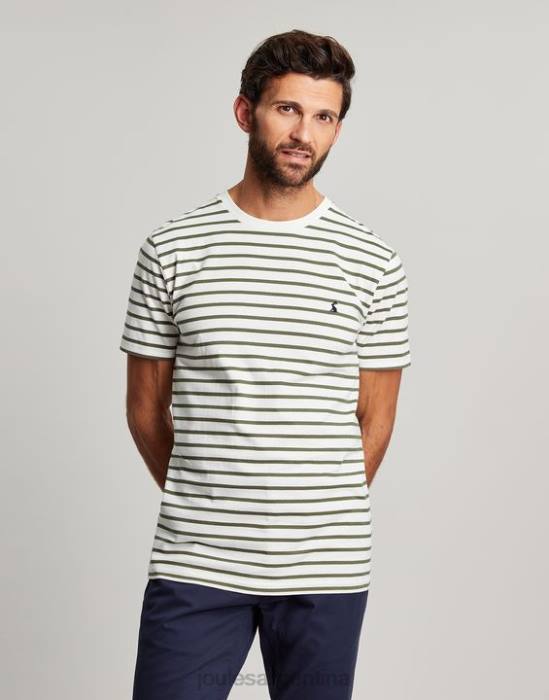 Joules camiseta a rayas del cobertizo del barco hombres raya caqui blanca vestir 64BB252