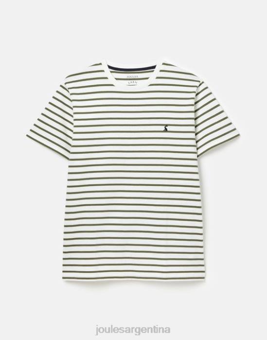 Joules camiseta a rayas del cobertizo del barco hombres raya caqui blanca vestir 64BB252