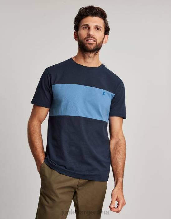 Joules camiseta de manga corta con bloques de color hombres bloque de color azul vestir 64BB202