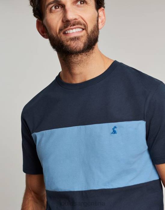 Joules camiseta de manga corta con bloques de color hombres bloque de color azul vestir 64BB202