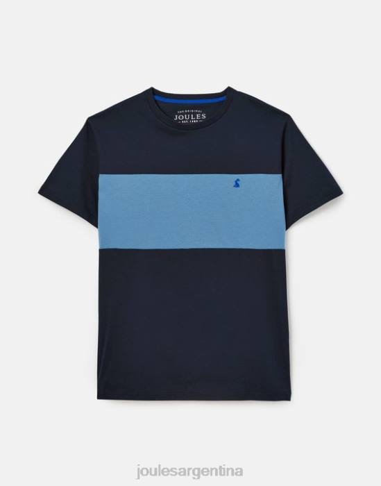 Joules camiseta de manga corta con bloques de color hombres bloque de color azul vestir 64BB202