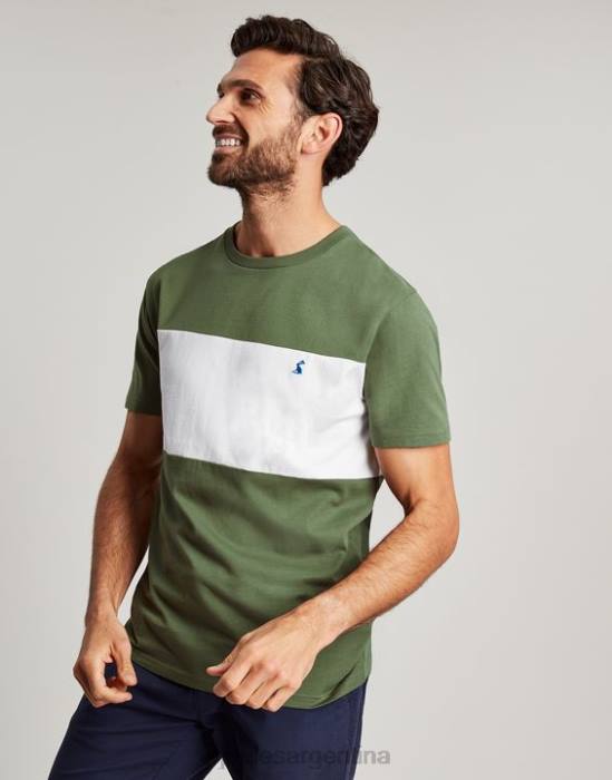 Joules camiseta de manga corta con bloques de color hombres bloque de color verde vestir 64BB207
