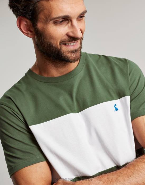 Joules camiseta de manga corta con bloques de color hombres bloque de color verde vestir 64BB207