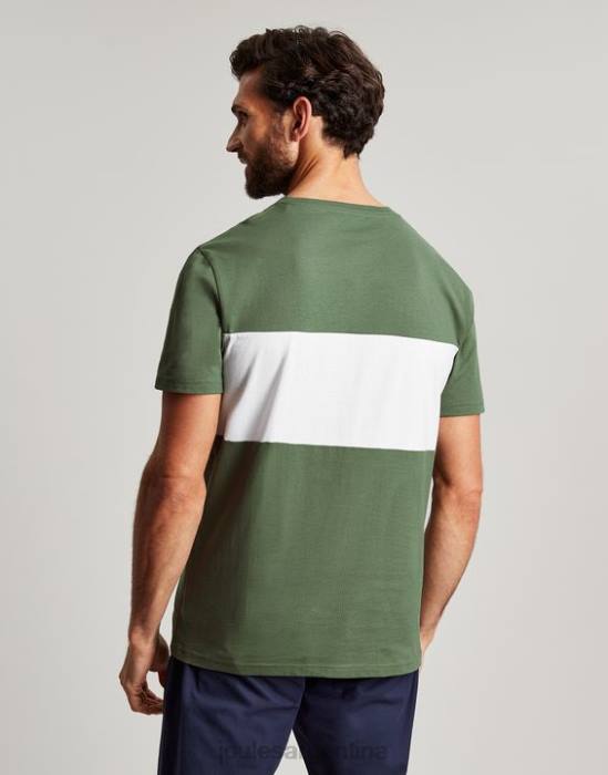 Joules camiseta de manga corta con bloques de color hombres bloque de color verde vestir 64BB207