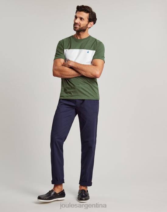 Joules camiseta de manga corta con bloques de color hombres bloque de color verde vestir 64BB207