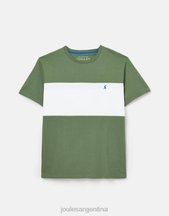 Joules camiseta de manga corta con bloques de color hombres bloque de color verde vestir 64BB207