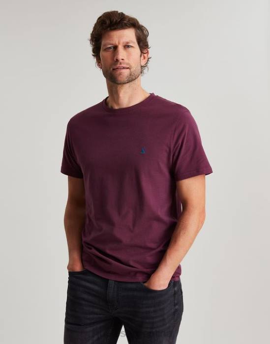 Joules camiseta de punto denton hombres borgoña vestir 64BB251