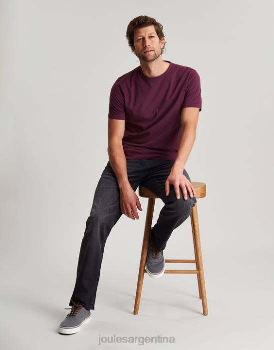 Joules camiseta de punto denton hombres borgoña vestir 64BB251