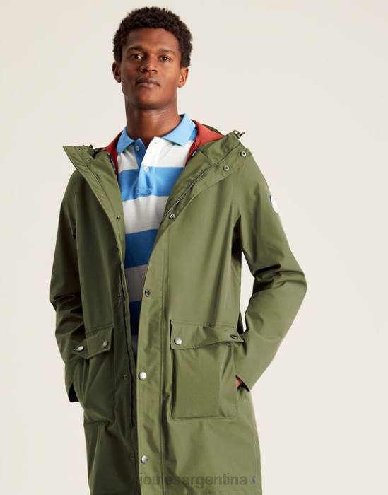 Joules impermeable de longitud media wayland hombres verde oscuro vestir 64BB167