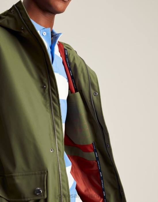 Joules impermeable de longitud media wayland hombres verde oscuro vestir 64BB167