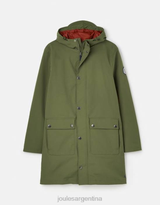 Joules impermeable de longitud media wayland hombres verde oscuro vestir 64BB167