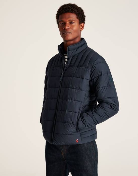 Joules ir a chaqueta acolchada resistente al agua hombres marina marina vestir 64BB179
