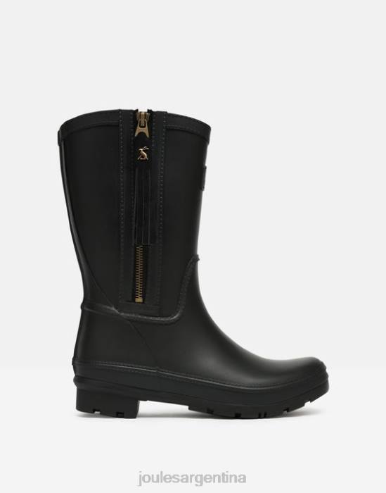 Joules Botas de lluvia de altura media rosalind con borla intercambiable mujer negro verdadero calzado 64BB23