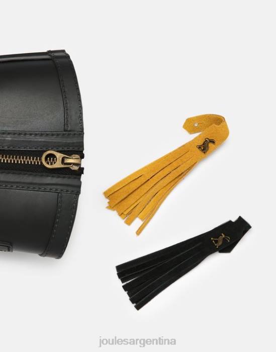 Joules Botas de lluvia de altura media rosalind con borla intercambiable mujer negro verdadero calzado 64BB23