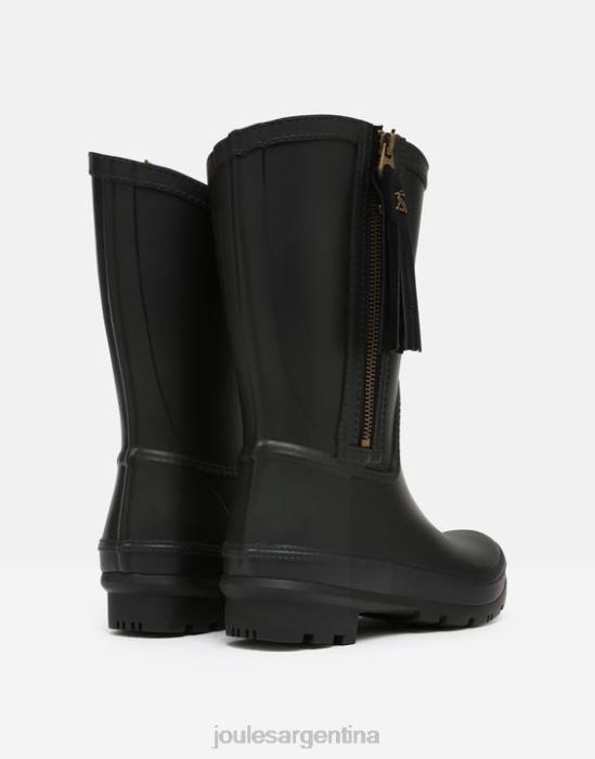 Joules Botas de lluvia de altura media rosalind con borla intercambiable mujer negro verdadero calzado 64BB23