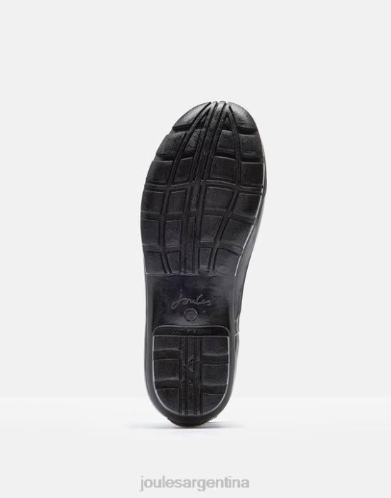 Joules botas de lluvia de altura corta wellibobs brillantes mujer negro verdadero calzado 64BB150
