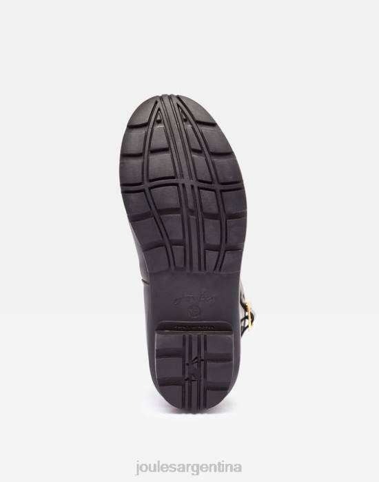 Joules botas de lluvia estampadas de altura media molly mujer abejas metálicas negras calzado 64BB6