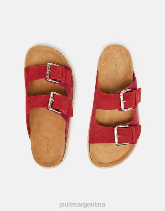 Joules sandalias lucinda de ante con hebilla mujer rosa multicolor calzado 64BB143