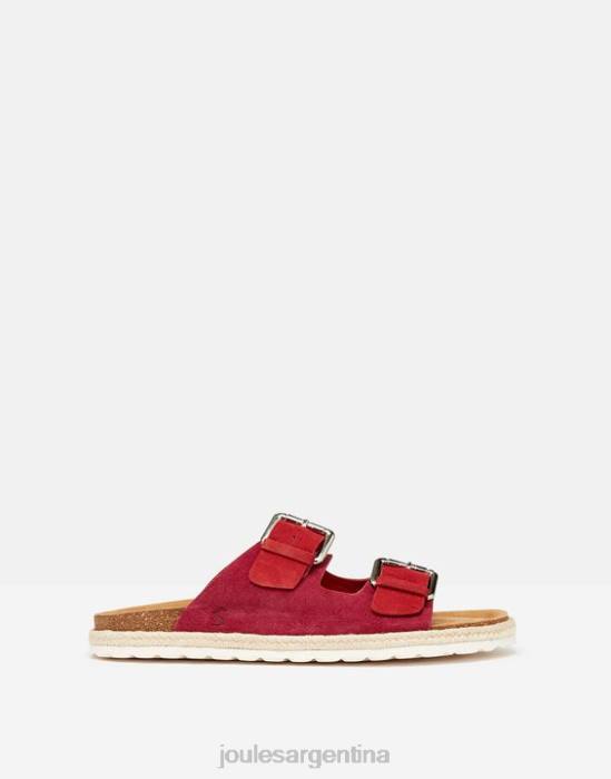 Joules sandalias lucinda de ante con hebilla mujer rosa multicolor calzado 64BB143