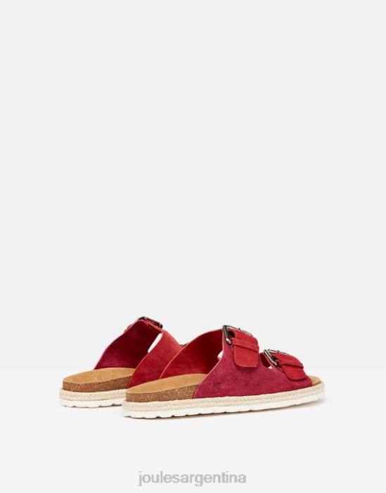 Joules sandalias lucinda de ante con hebilla mujer rosa multicolor calzado 64BB143